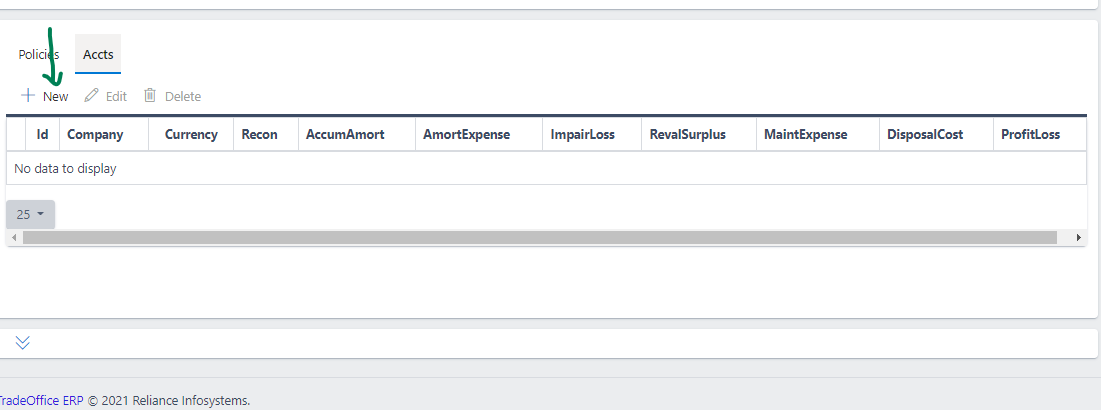 Asset Group accounts tab