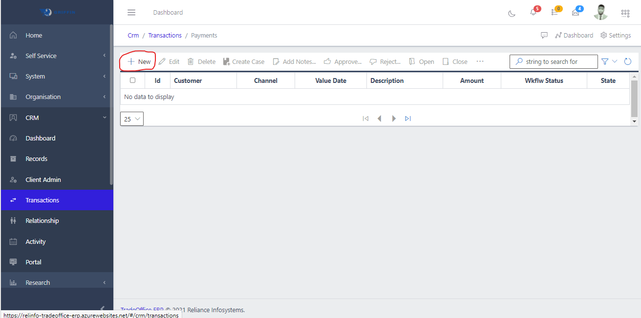 Create new payment