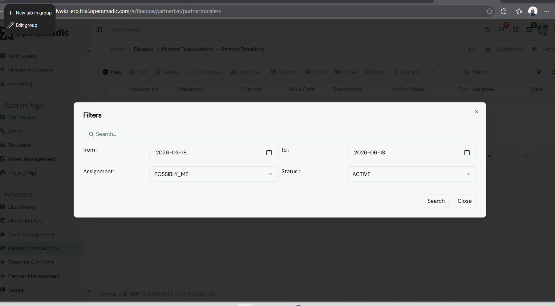 Fig 3 Advanced filtering module dialog window overlay layout