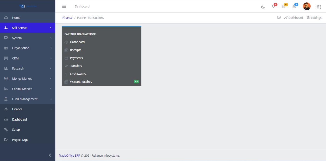 Partner Transaction SubModule