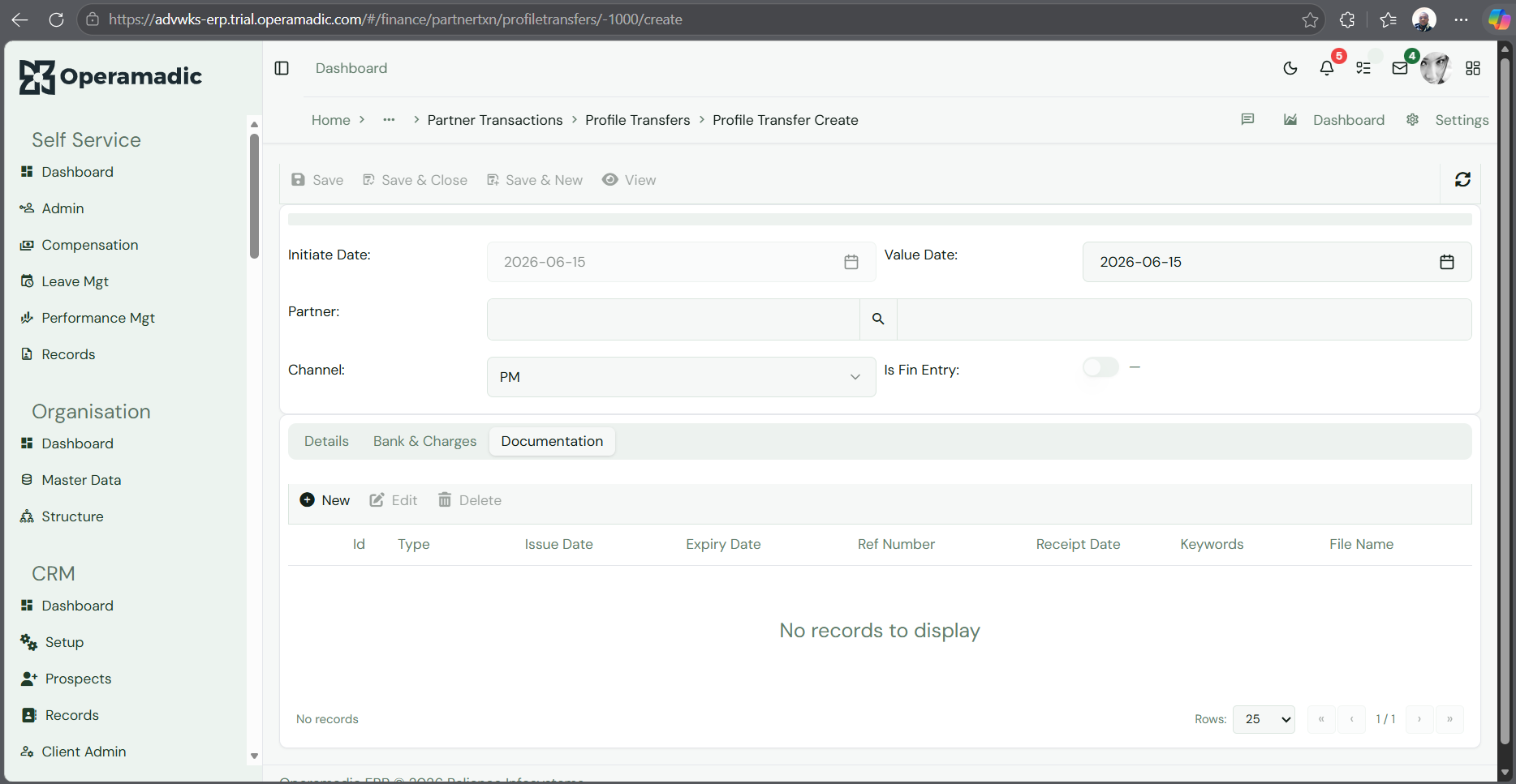 Fig 7 Activating file attachment sub-grid inside transfer document layout
