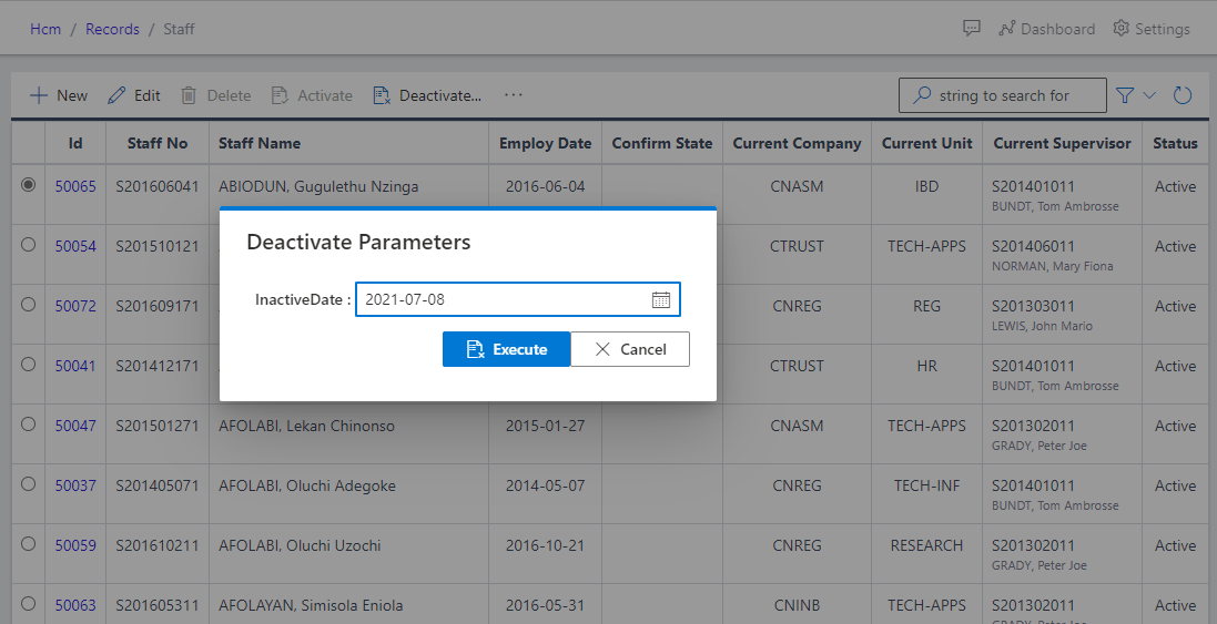 image deactivating parameter