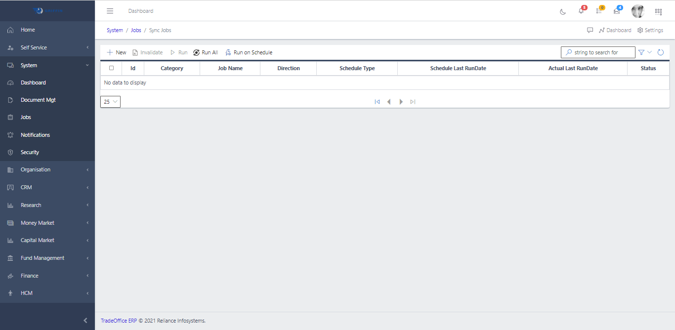 Sync Job List