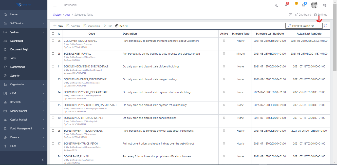 Schedule Task Search